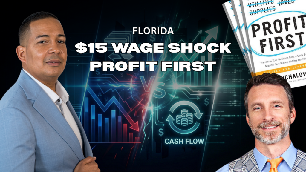 Florida $15 minimum wage shock compared with Profit First cash flow strategy for businesses